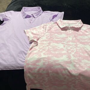 Two ladies golf shirts from Amazon size XL.